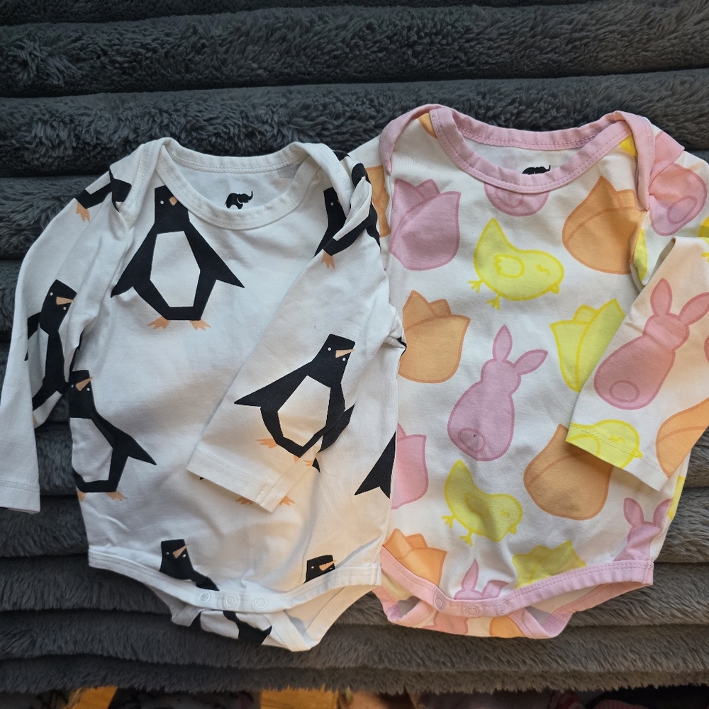 Penguin and Animal Print Kids One Pieces 3-6 Months 0-3 Months